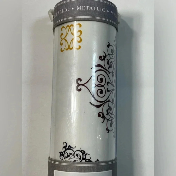 Designer Wall  Accents - Gold Metallic and Red Mosaic Design - Wall Stckers. - Picture 2 of 7